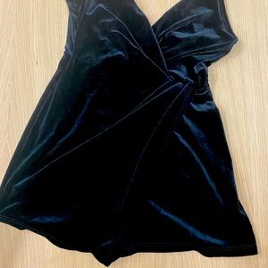 Black velvet romper